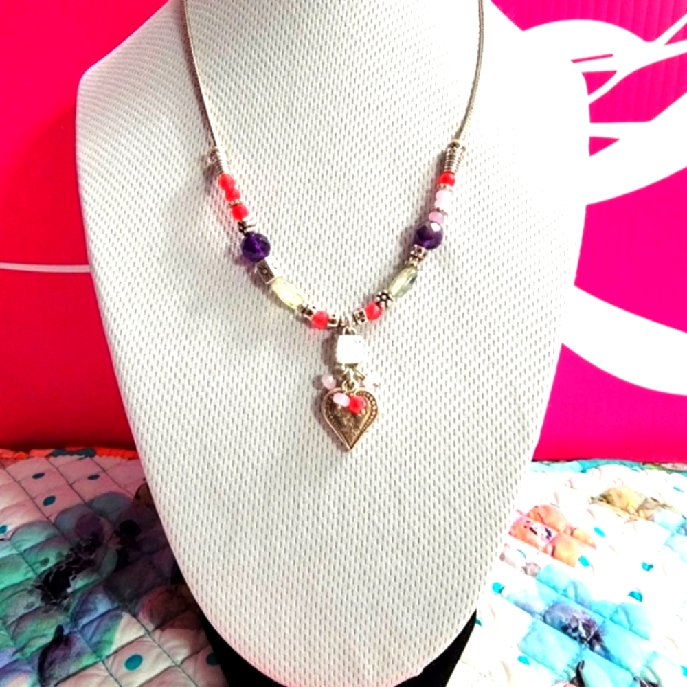 RETIRED BRIGHTON OPHELIA " LISTEN TO YOUR HEART " NECKLACE